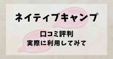 ネイティブキャンプ口コミ評判実際に利用してみて